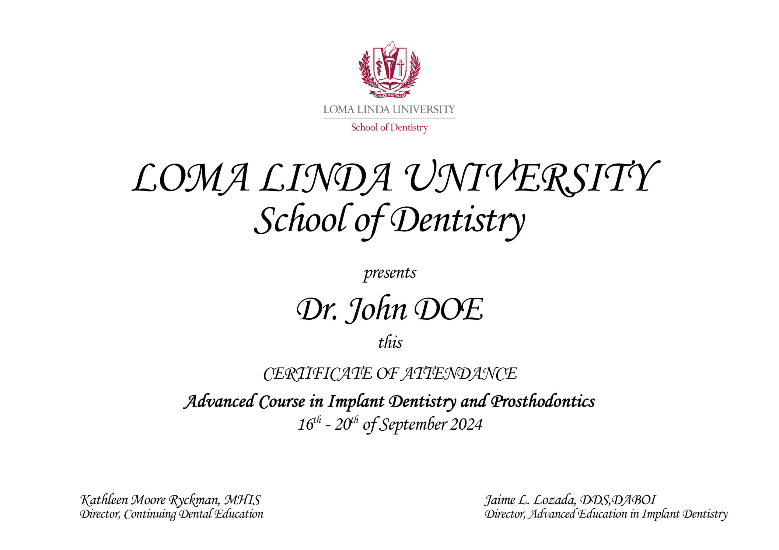 diploma-Loma-Linda-University