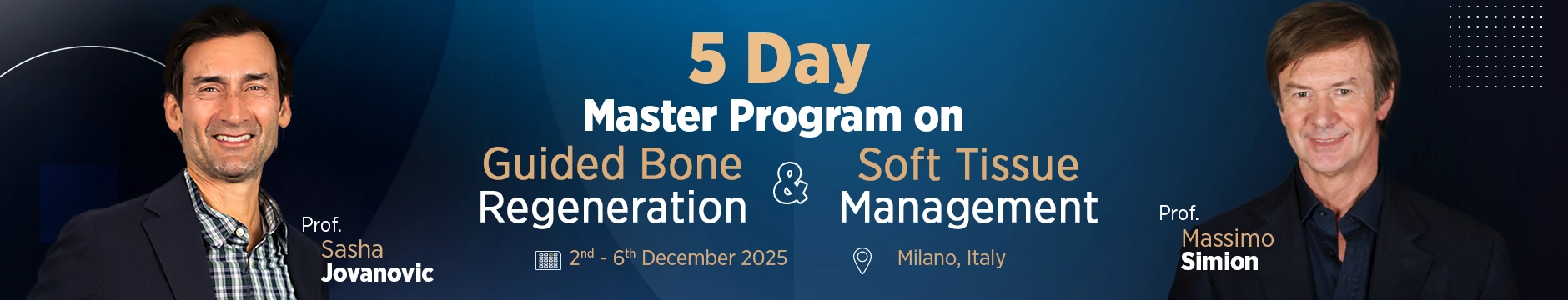 The 5 Day Master Program On Guided Bone Regeneration & Soft Tissue Management Cover LP   1880×360